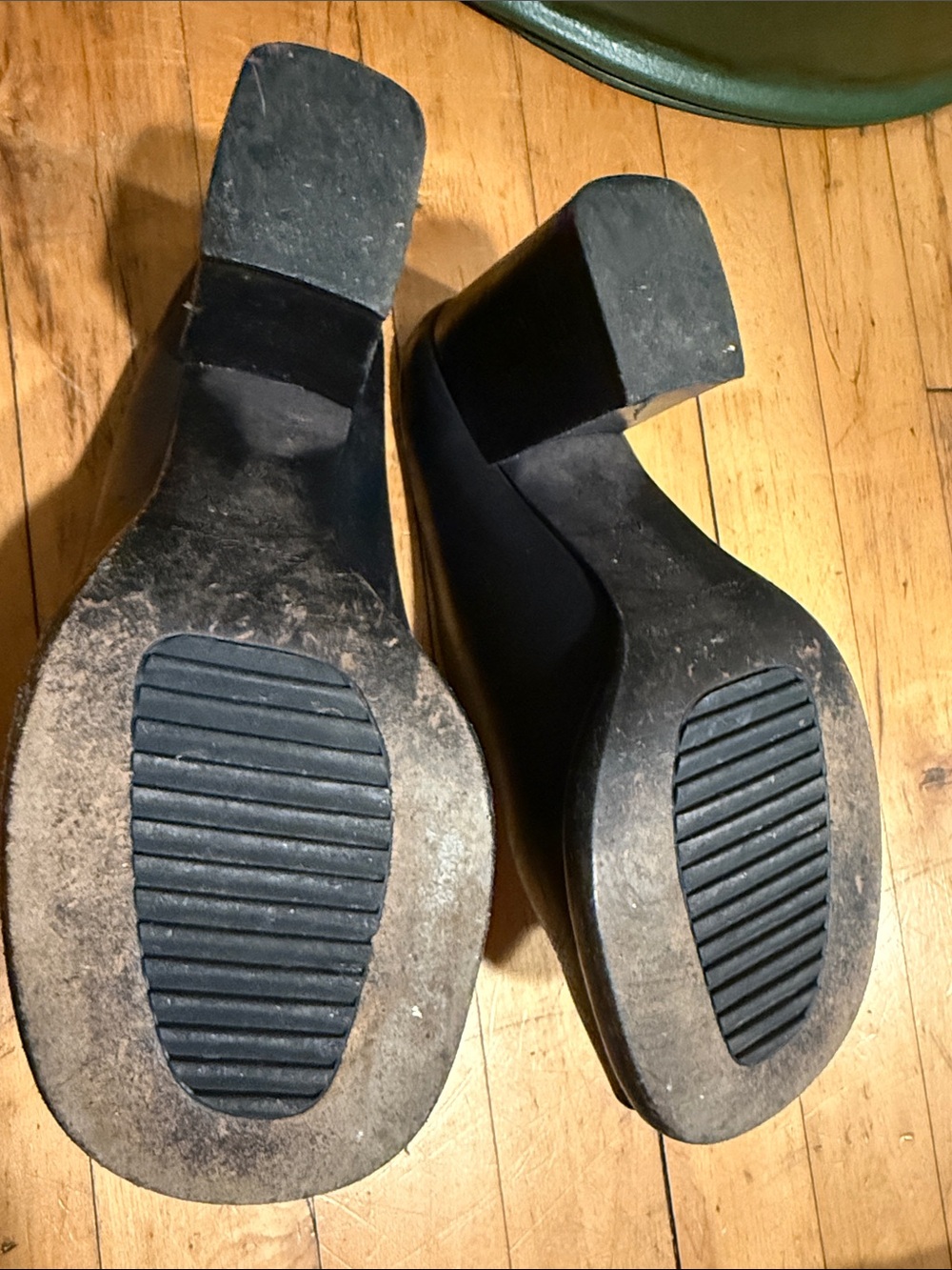 Rick Owens Italian Black Leather Block Heel Mule - Women made it Italy - Picture 6 of 6